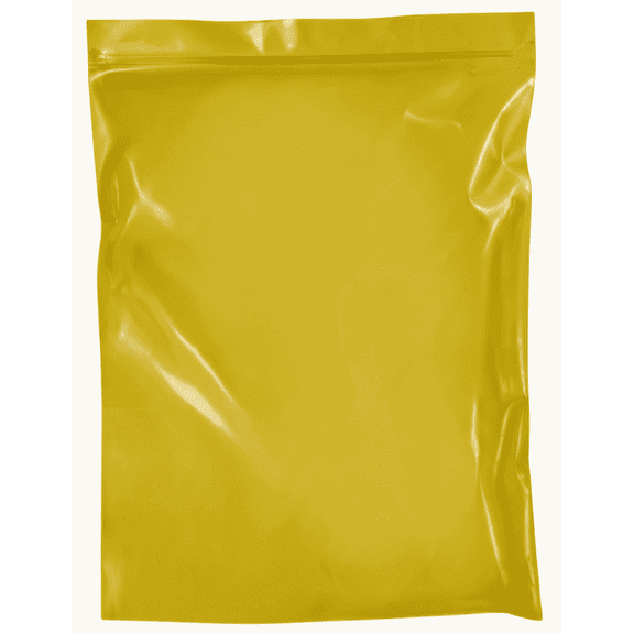 uGems 5" x 8" Inch 2Mil Yellow Resealable Durable Poly Bags (Pack of 100)