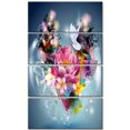 thumbnail image 2 of Fleurs et Dove Design Abstrait - Impression d'Art Floral sur Toile, 2 of 3