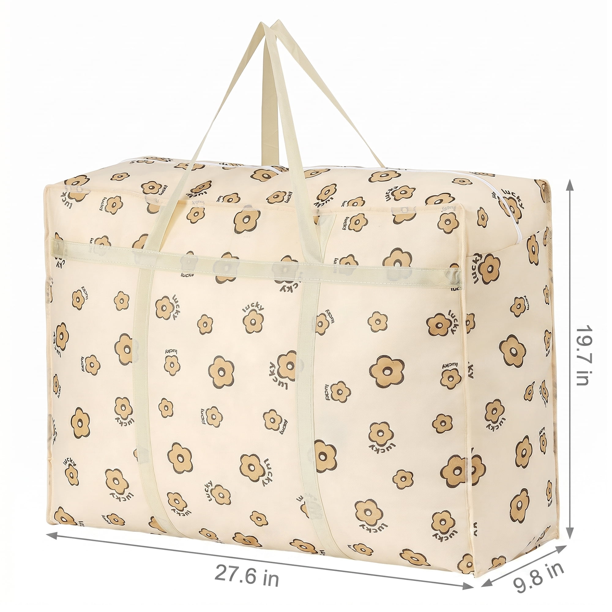 Unique Bargains Foldable Storage Bags for Organizing Clothing Flower 27.6"x19.7"x9.8"