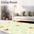 thumbnail image 2 of ODIKA 2'x3' Machine Washable Non-Slip Area Rug, Forest Friends Personalized Woodland Creatures Interlocking High Traffic Rug, Beige, 683350, 2 of 7