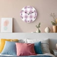 thumbnail image 3 of Wall Clock Pink White Buffalo Plaid Clocks PVC Silent Non-Ticking Battery Operated Decorative Classic Checked Round Clock for Home Living Room Kitchen Bedroom Office School Wall Decor 10 Inch, 3 of 9