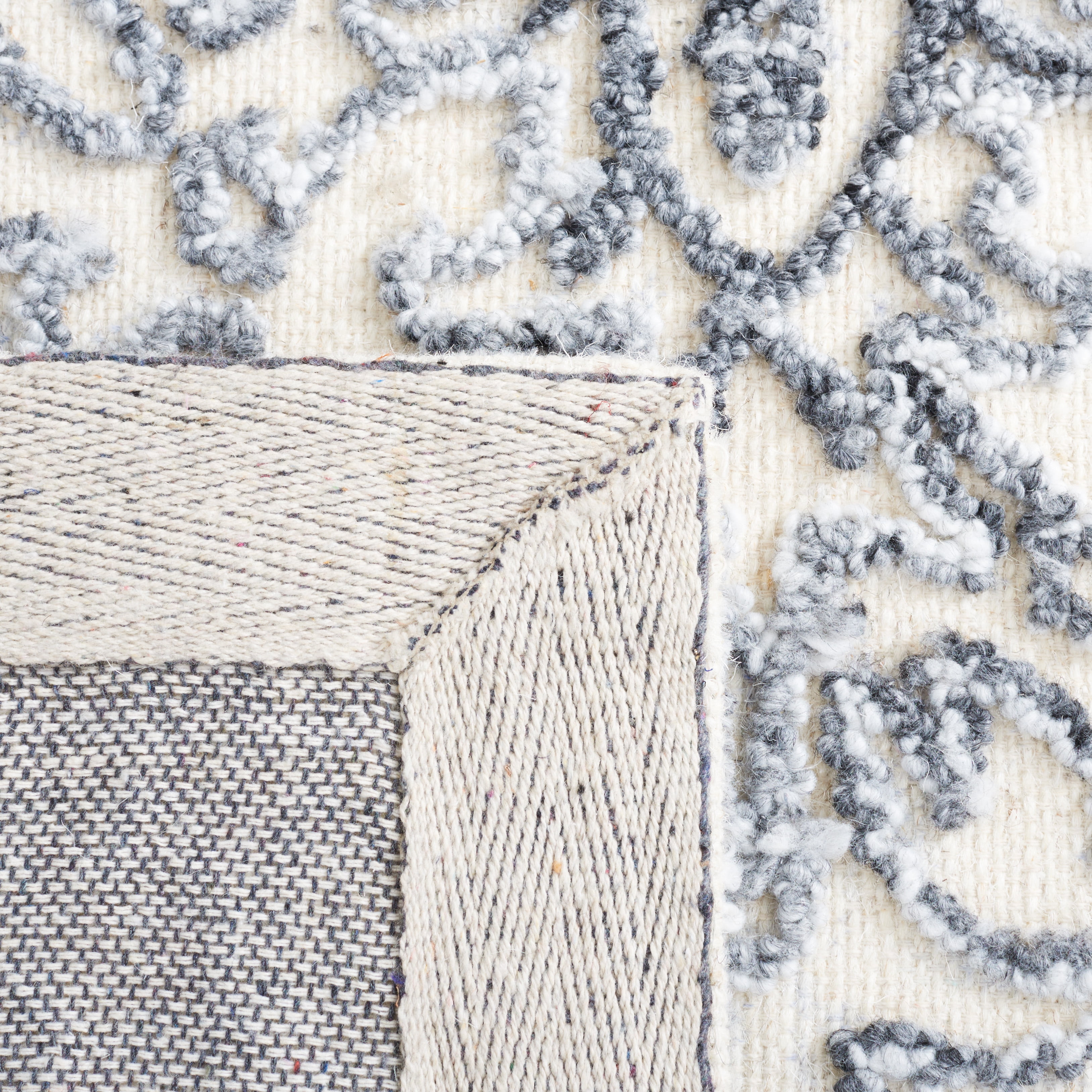 SAFAVIEH Trace TRC303F Handmade Grey / Ivory Rug