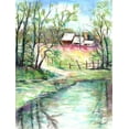 thumbnail image 2 of Williams, Todd 25x32 Black Ornate Wood Framed with Double Matting Museum Art Print Titled - George Washington Carver Pond, 2 of 4