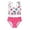 1-White440, variant on WOYY Girls Cute Ruffle Bikini Swimsuit Donut Print Bathing Suit, 2-Piece, Sizes 4-8