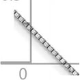thumbnail image 4 of Solid 14K White Gold 0.9mm Box with Lobster Lock Chain - 18"- Made In Italy, 4 of 8