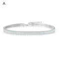 thumbnail image 1 of Choker Necklace Cubic Zirconia Sparkling Popular Rectangular Rhinestones Necklace, 1 of 4