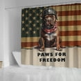 thumbnail image 4 of Freedom Paws Patriotic Pitbull Vintage Memorial Day Shower Curtain Terrier Dog Lover Waterproof Bathroom Bathtub Curtain - 12006, 4 of 5