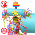 thumbnail image 2 of Bonka Bird Toys 2827 Gear Tube Foraging Bagel Chew Medium Parrot Cage Toy Pet, 2 of 7