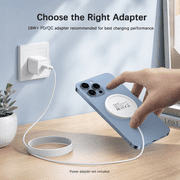 WTUHU Magnetic Wireless Charger 15W Fast Mag-Safe Charging Pad for iPhone 17/16/15 /14/13/12 Series AirPods 3/2/Pro/Pro 2, White