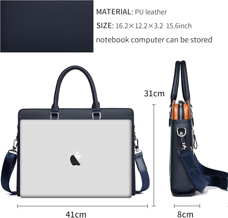 FSD.WG]Business Bag Leather Briefcase Shoulder Laptop Business Bag for Men