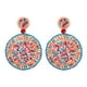 thumbnail image 1 of Pendientes colgantes con Pendientes bohemios Joyas redondas ligeras Estilo vintage Pendientes colgantes con Hecho a mano para regalo Rosado azul Sunnimix Aretes colgantes con cuentas, 1 of 8