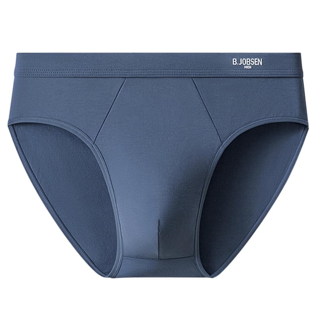 Briefs for Men, Breathable Polyester Fabric with Spandex Stretch, Seamless Design, Soft Elastic Waistband, Solid Black Color, Size L