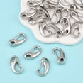 thumbnail image 3 of Resistant Polished 304 Stainless Steel Keychain Clasp Findings Snap Clasps Stainless Steel color 21x11x4.5mm Hole: 3x5mm, 3 of 5