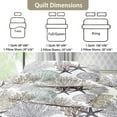 thumbnail image 6 of 3 Piece Coastal Quilt Sets King Size - Reversible Microfiber Quilts with 2 Shams Soft Lightweight Beach Bedding Nautical Bedspread Coverlet Summer Comforter Set for All Season, 106''x96'', C2, 6 of 14