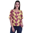 thumbnail image 1 of Moomaya Printed Wrap Over with Belt Style Top For Women Printed V-Neck Casual/Formal Top, 1 of 6