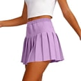 thumbnail image 5 of GUACER Pleated Mini Skort for Women High Waisted Athletic Skirt with Built-in Shorts, Preppy A-Line Casual Tennis Skirt, 5 of 5