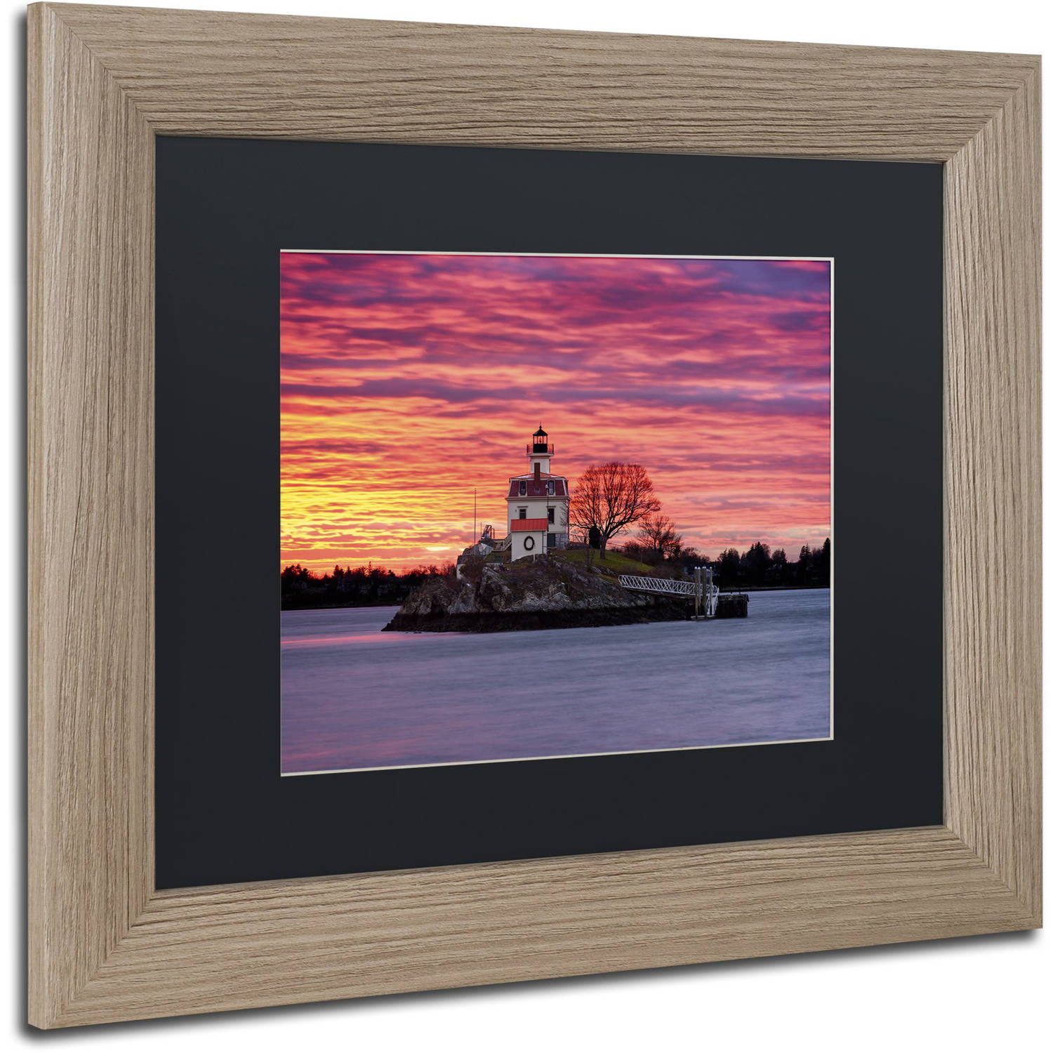 Trademark Fine Art "Rock Ablaze" Canvas Art by Michael Blanchette Photography Black Matte, Birch Frame