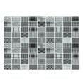 thumbnail image 1 of Grey Cutting Board, Mixed Checkered Squared Scotch Plaid Striped Patterns in Patchwork Style Image, Decorative Tempered Glass Cutting and Serving Board, Large Size, Black White Grey, by Ambesonne, 1 of 1