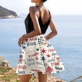 thumbnail image 4 of Women's Casual Square Neck Dress, Sleeveless Summer Sundress with Elastic Waist and Patriotic Print, Comfortable Holiday Apparel,Beige L, 4 of 5
