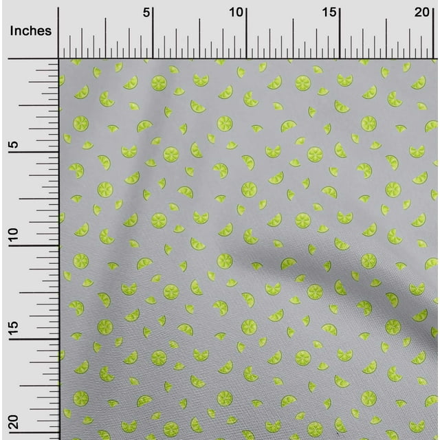oneOone Cotton Flex Fabric Lemon Slice Vegetable Fabric Prints by Yard 40 Inch Wide