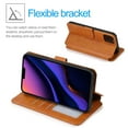 thumbnail image 4 of Funda Tipo Cartera Funda PU Suave para IPhone11 .8 Conveniente Marrón 01, 4 of 9