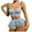 Sky Blue, variant on TSADFHJI Womens Lingerie Pajamas Ribbed Women Lace Lingerie Sets Sheer Bra and Panty Set Underwire Strappy G String Lingerie S White