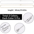 thumbnail image 2 of 10 PACK 24 Inch/ 0.6m 2mm Stainless Steel Necklace Chains Bulk Necklace Making Chains Gold Silver Metal Lobster Claw Clasps Cable Chains Necklaces, 2 of 6