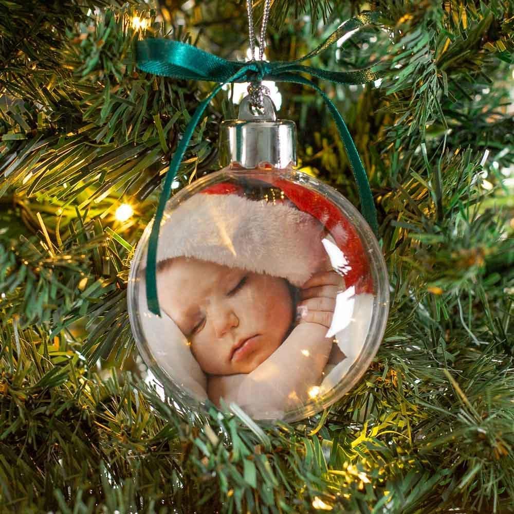 6pc Acrylic Photo Ball Ornaments - for Christmas and Gifts - Factory Direct Craft