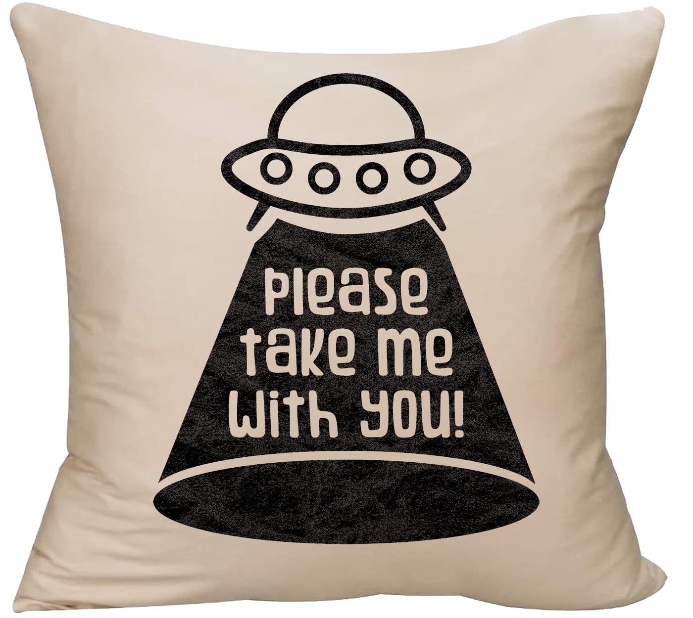 Alien Gifts & Accessories UFO Space Ship-Extraterrestrial Alien Throw Pillow 18x18 Multicolor