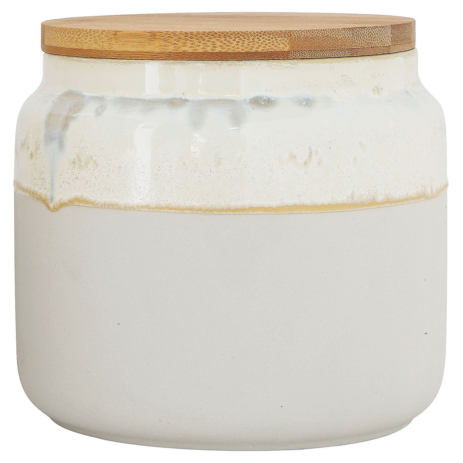 3R Studios 6 diam. Ceramic Canister with Bamboo Lid