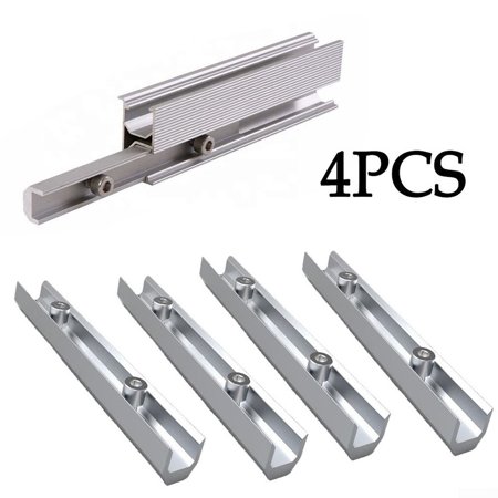 

JSSH 4Pcs Profile Connector PV Rail Solar 14cm Aluminum Rail Connector W/ Screws Kits