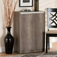 thumbnail image 6 of Bowery Hill Contemporary 2 Door 12 Pairs Shoe Cabinet in Weathered Oak, 6 of 9