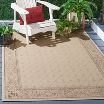Safavieh Courtyard Derek Oriental Indoor/Outdoor Area Rug, Natural/Brown, 8' x 11'