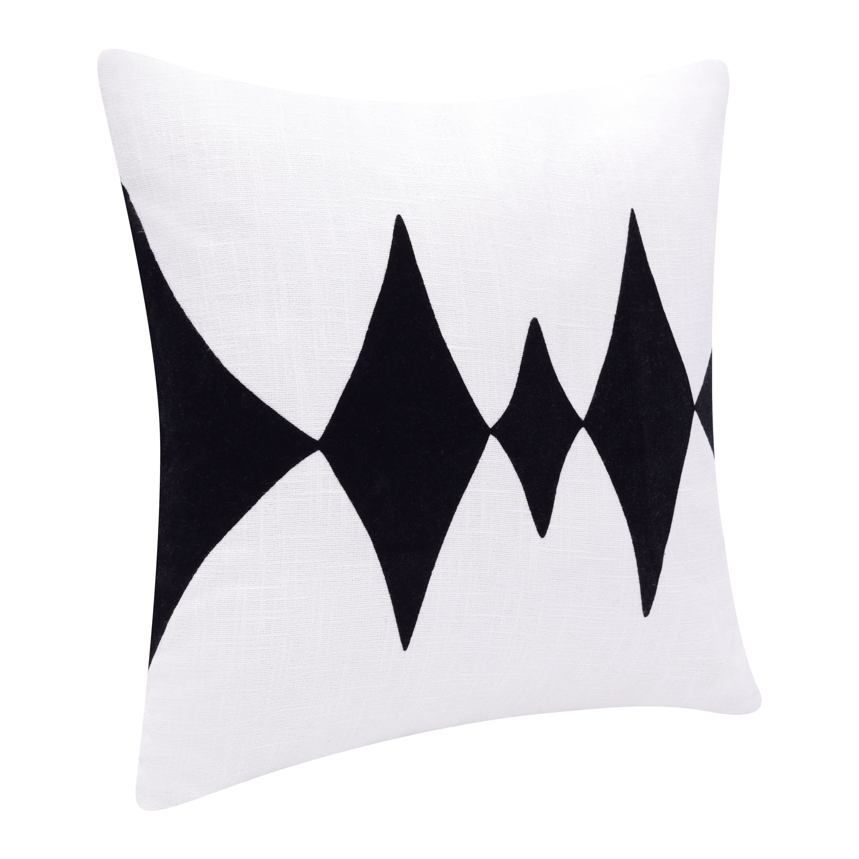 Harlow Hill Stacy Garcia 20" x 20" Onyx/White Diamond Cotton Blend Adult Decorative Throw Pillow Cover
