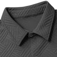 thumbnail image 5 of LEKWK 2 Piece Set for Men Loose Fit Solid Textured Beach Vacation Summer Outfits Button Down Short Sleeve Collared Tops and Elastic Waist Shorts, 5 of 5
