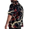 thumbnail image 3 of Tree Men's Short Sleeve Poplin Shirt, Button Down Casual Summer Beach Printed Unisex Shirt, 3 of 6