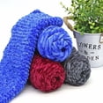 thumbnail image 2 of Foulard en Laine de Velours Doré Noir Brillant chenille, 2 of 8