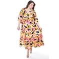 thumbnail image 1 of Maxi vestido estampado Roman Fashion /Tallas Extras, 3834 (Amarillo) amarillo 38, 1 of 7