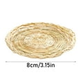thumbnail image 3 of YAZHPA Light Yellow Wicker Paper Plate Holders, 4 Pack 3.15 inch Reusable Heavy Duty Bamboo Paper Plate Holder for Home Party Daily Dinning Picnic as Wall Decoration, 3 of 3