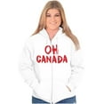 thumbnail image 3 of Oh Canada National Anthem CAN Native Unisex Fleece Graphic Zip Up Hoodie Brisco Brands 2X, 3 of 5