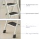 thumbnail image 4 of Set de 2 Escaleras Plegables Multifuncionales Bluelander, Tubular 3 Peldaños, Antideslizante, Blanco, 4 of 5