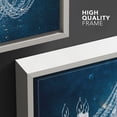 thumbnail image 4 of wall26 Framed Canvas Print Wall Art Blue Glitter Fancy White Crystal Chandelier Decorative Lights Digital Art Realism Contemporary Chic Relax/Calm for Living Room, Bedroom, Office - 24"x36", 4 of 5