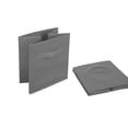 thumbnail image 5 of Cajas de almacenamiento, juego de 6, cubos de almacenamiento plegables de tela no tejida, organizador de ropa y juguete, color gris, 5 of 5