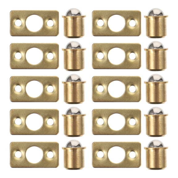 Golden Copper Ball Catch Latch for Door Spring Loaded Invisible Door Hardware 10 Pieces