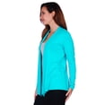 thumbnail image 2 of Simply Ravishing Women's Basic Long Sleeve Hip Length Open Drape Cardigan, 5X, Mint, 2 of 4
