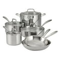 thumbnail image 1 of Tramontina Tri-Ply Clad 10 Pc Stainless Steel Cookware Set with Glass Lids, 1 of 9