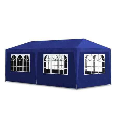 Outdoor Party Tent 10' x 20' with 6 Walls - Blue