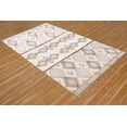 thumbnail image 1 of Casavani Handwoven Grey Cotton Dhurrie Custom Kitchen Mats Outdoor Patio Rug 4x6 feet, 1 of 7