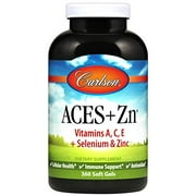 Carlson - ACES + Zn, Vitamins A, C, E + Selenium & Zinc, Thyroid Support, Multivitamin with Zinc, Cellular Health & Immune Support, Selenium Multivitamin, Antioxidant, 360 Softgels