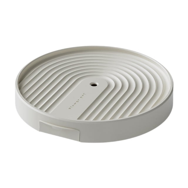 S SERENABLE Plateau de Drainage Intégré Rouleau pour Plantes pour Salon Beige 12 Pouces